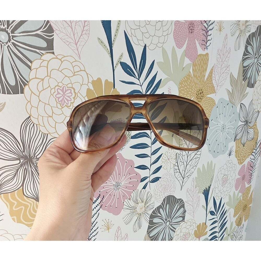 Vintage 1980s Tortoiseshell Double-Bridge Aviator Sunglasses